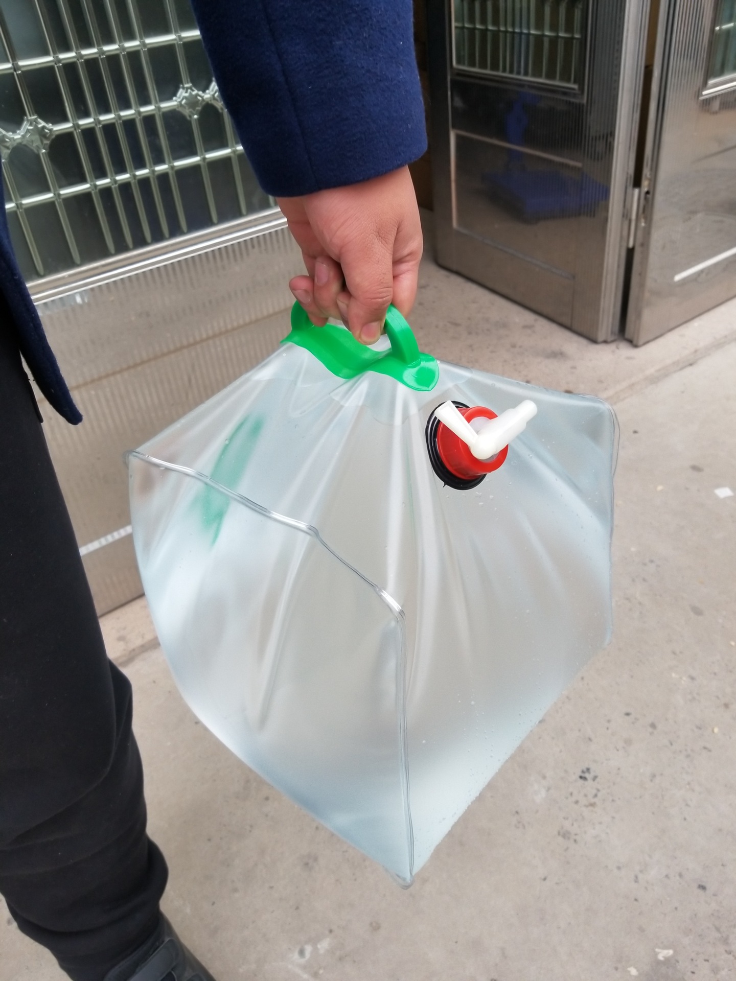 20l折叠水袋 户外便携式透明水桶 野营烧烤bbq专用 可以批发零售