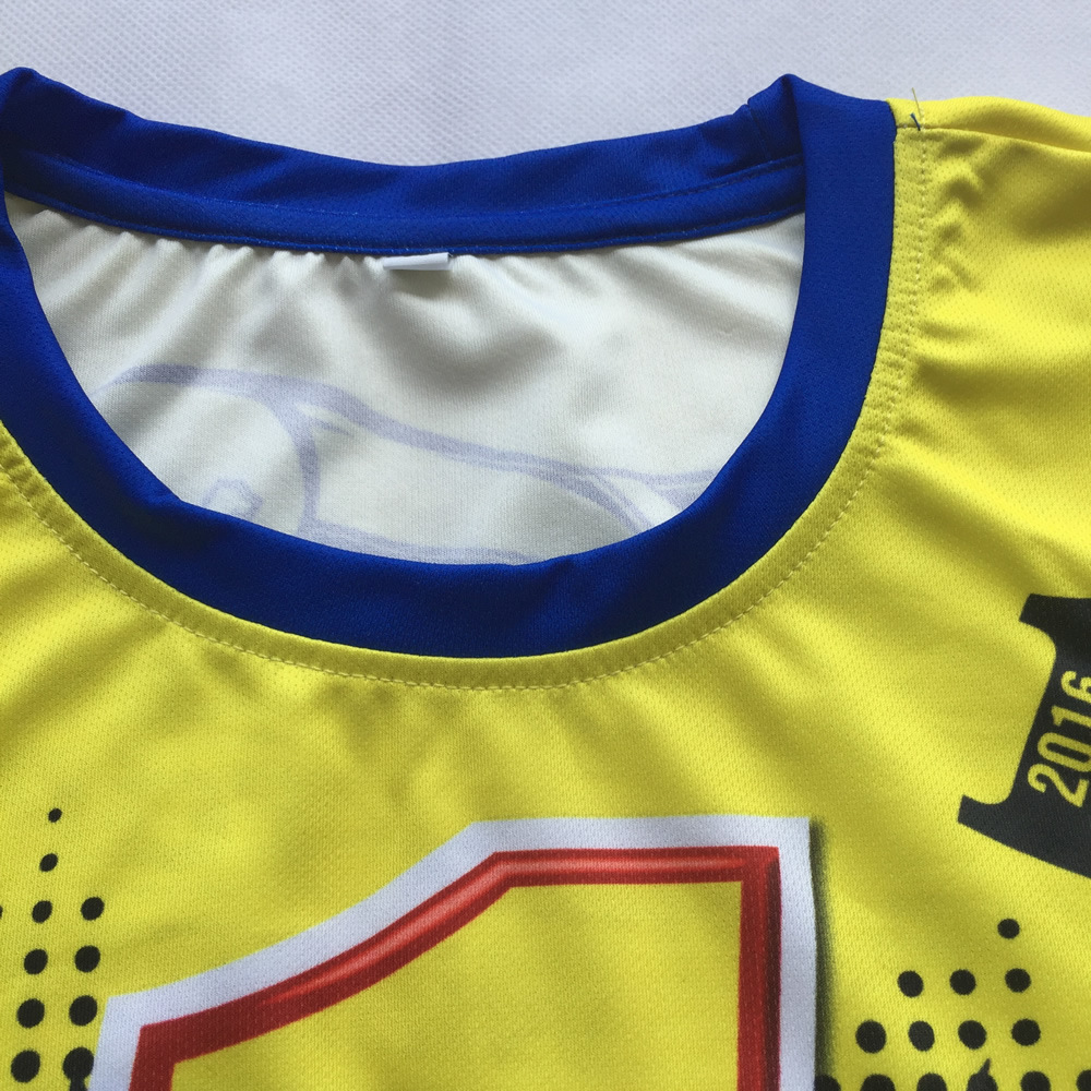 纯涤全版热升华t恤衫满版定制,外贸欧码t恤热升华速干圆领赛车服