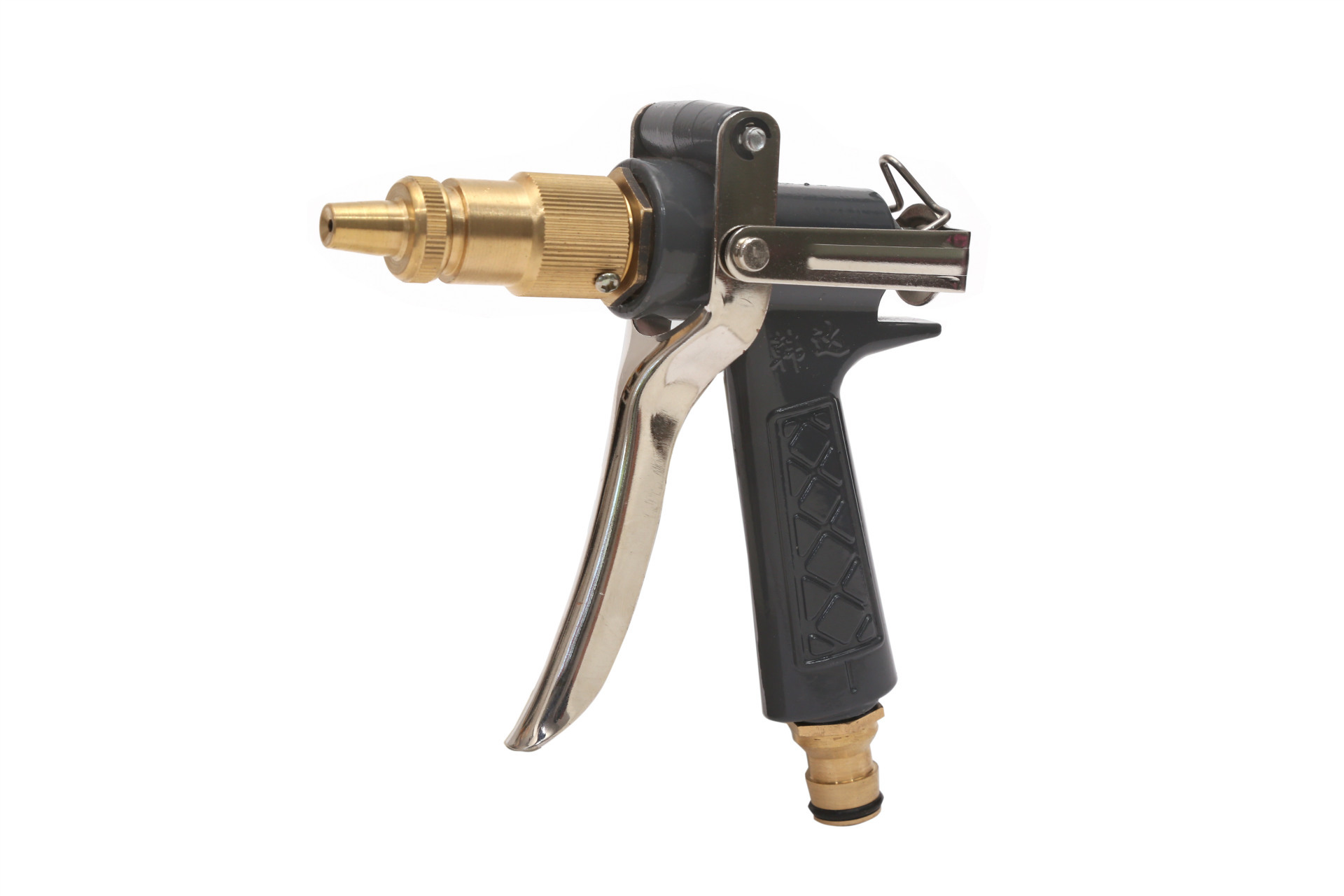 奶嘴接口黄铜_厂家直销韩达全铜洗车水枪大体高压奶嘴接口黄铜材质 - 