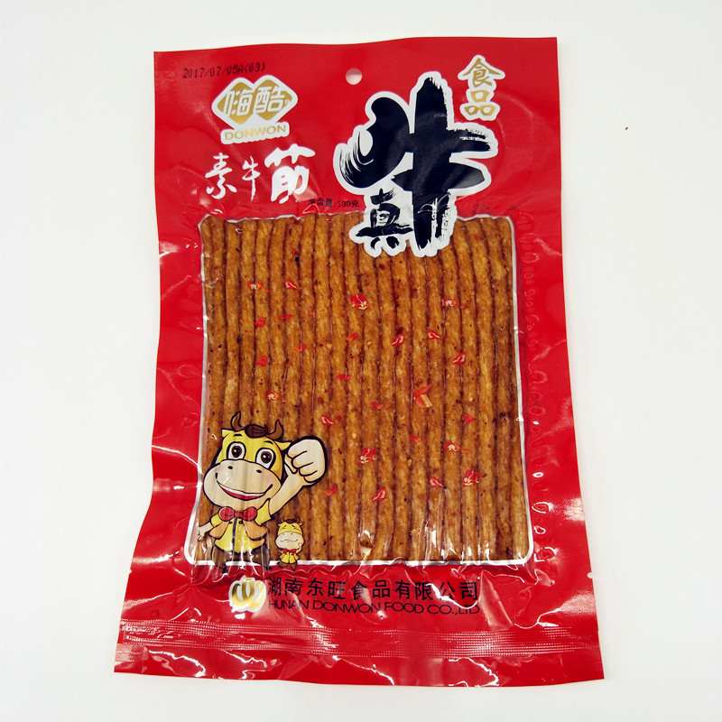 东旺素牛筋130g 麻辣休闲食品 湖南特产零食小吃批发 香辣有嚼劲
