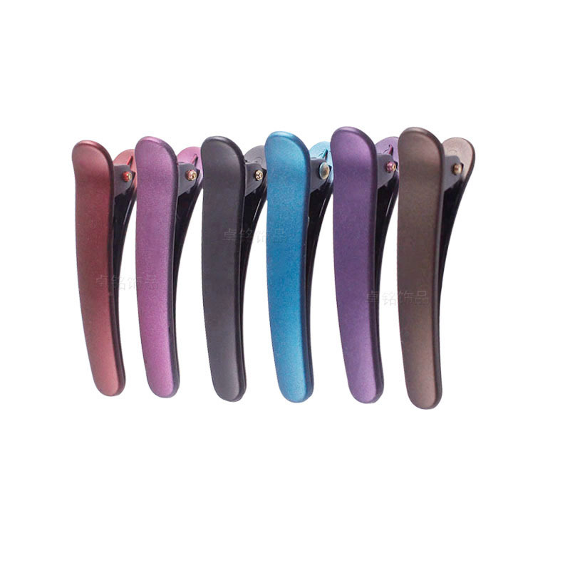 Fine Packaging Yiwu Korean Hair Accessories Candy Color Duckbill Clip Hair Clip Hairpin Frosted Crocodile Clip 2 Yuan Store Supply