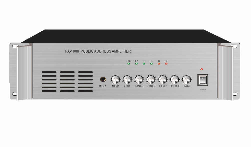 带前级定压功放 背景音乐功放机 公共广播 3u pa-1000w 1500w