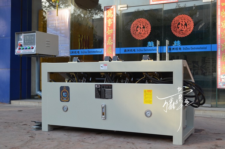 供应wbwkj系列卧式斜面弯框机 万鑫伟业/wxwy炉具液压四头弯框机