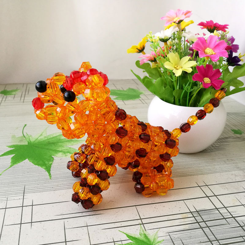 手工diy 居家工艺饰品十二生肖老虎摆件串珠成品微商精品货源批发