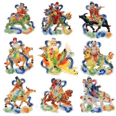 八仙带骑 寺庙 琉璃瓦 德化古建陶瓷 高温全瓷配件 仿古建筑