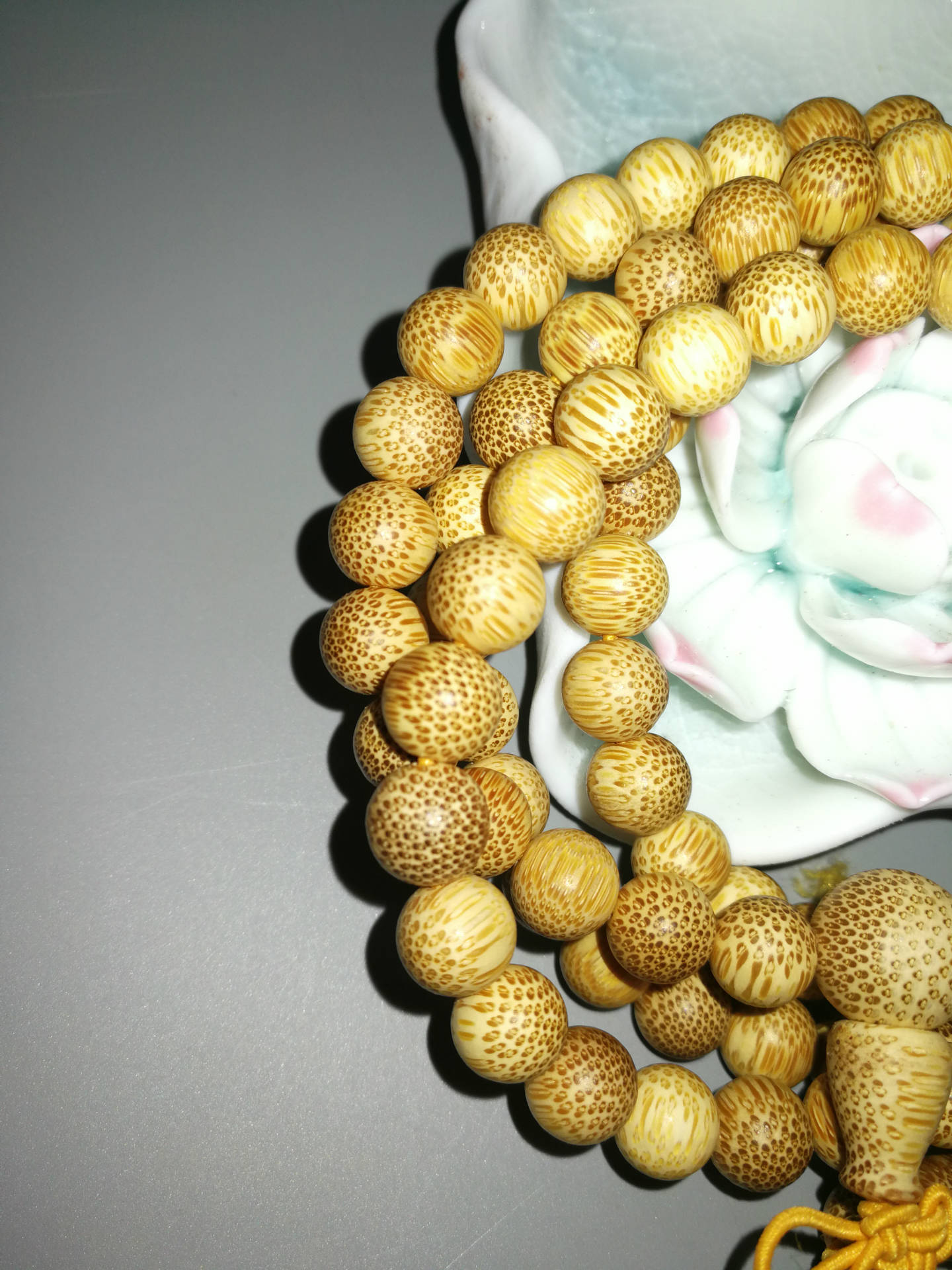 原木健康金丝竹手串108 满纹满鱼籽纹个性百搭念珠民族风饰品手链