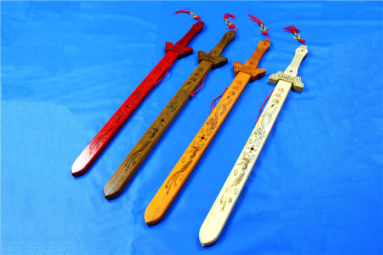 木质玩具刀加工定制 儿童玩具刀剑太极剑 木头宝剑cos道具批发