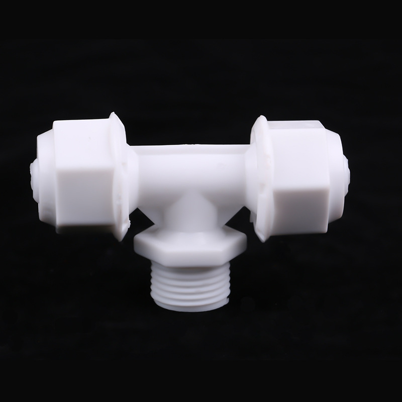 pom16 20外丝三通管件接头 外牙铝塑管异径三通太阳能配件厂家