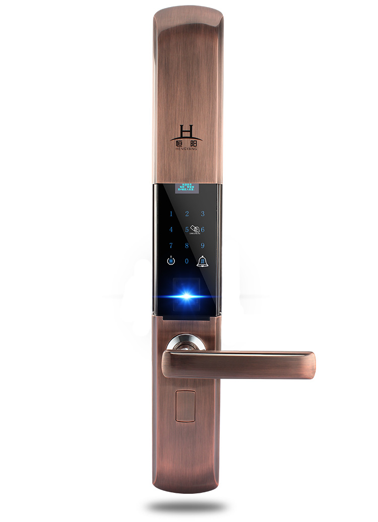 新款滑盖恒阳指纹锁 防盗门密码锁智能家居电子防盗门锁厂家直销