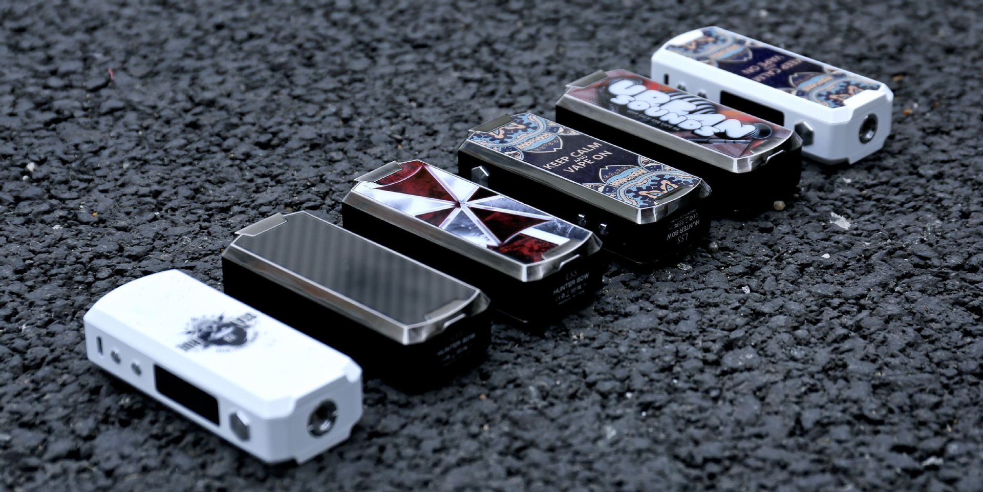 电子烟hunter80w涂鸦温控盒子8款涂鸦图案任意搭配