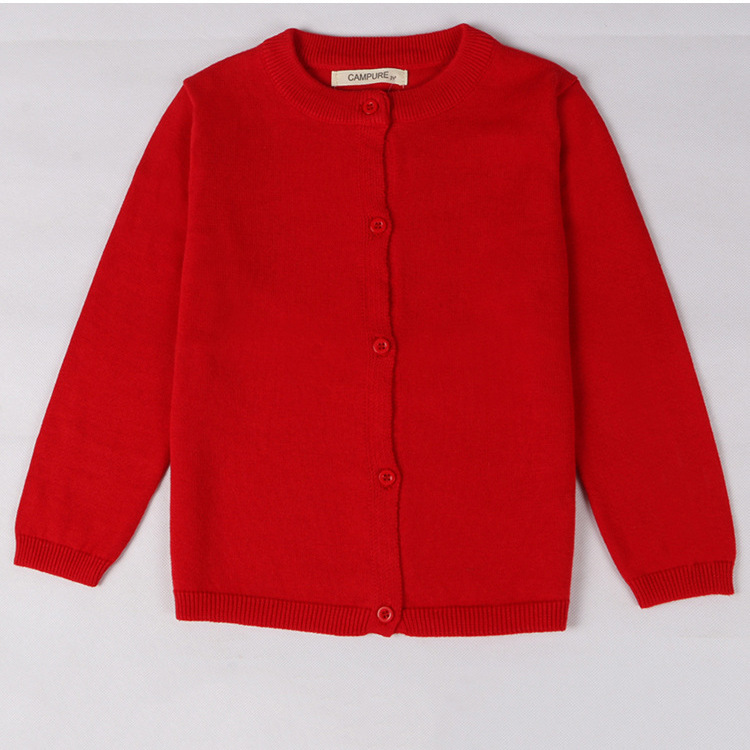 Products in Stock New School Pure Ins Pop Spring and Autumn Sweater Candy Color Cardigan Solid Color Small Cardigan Children's Sweater