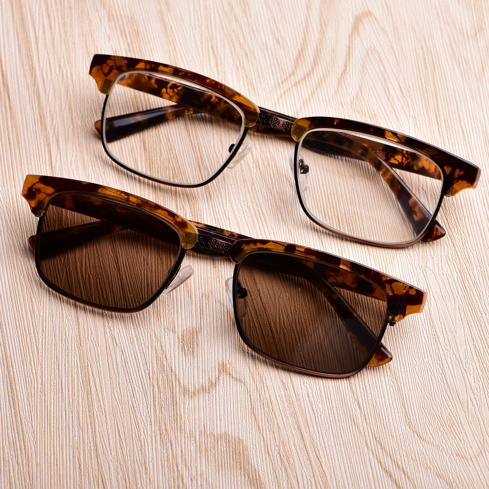 东海天然水晶眼镜批发 白水晶茶水晶石头镜片 男女士全框太阳镜