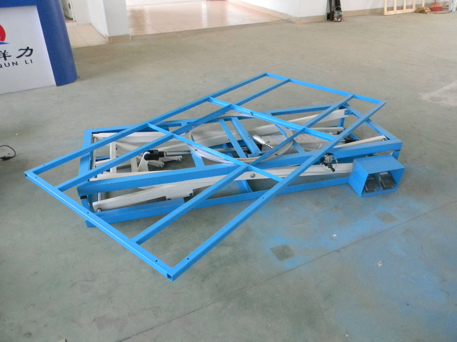 南京气动升降旋转工作台厂家 沙发扪皮气动旋转工作台