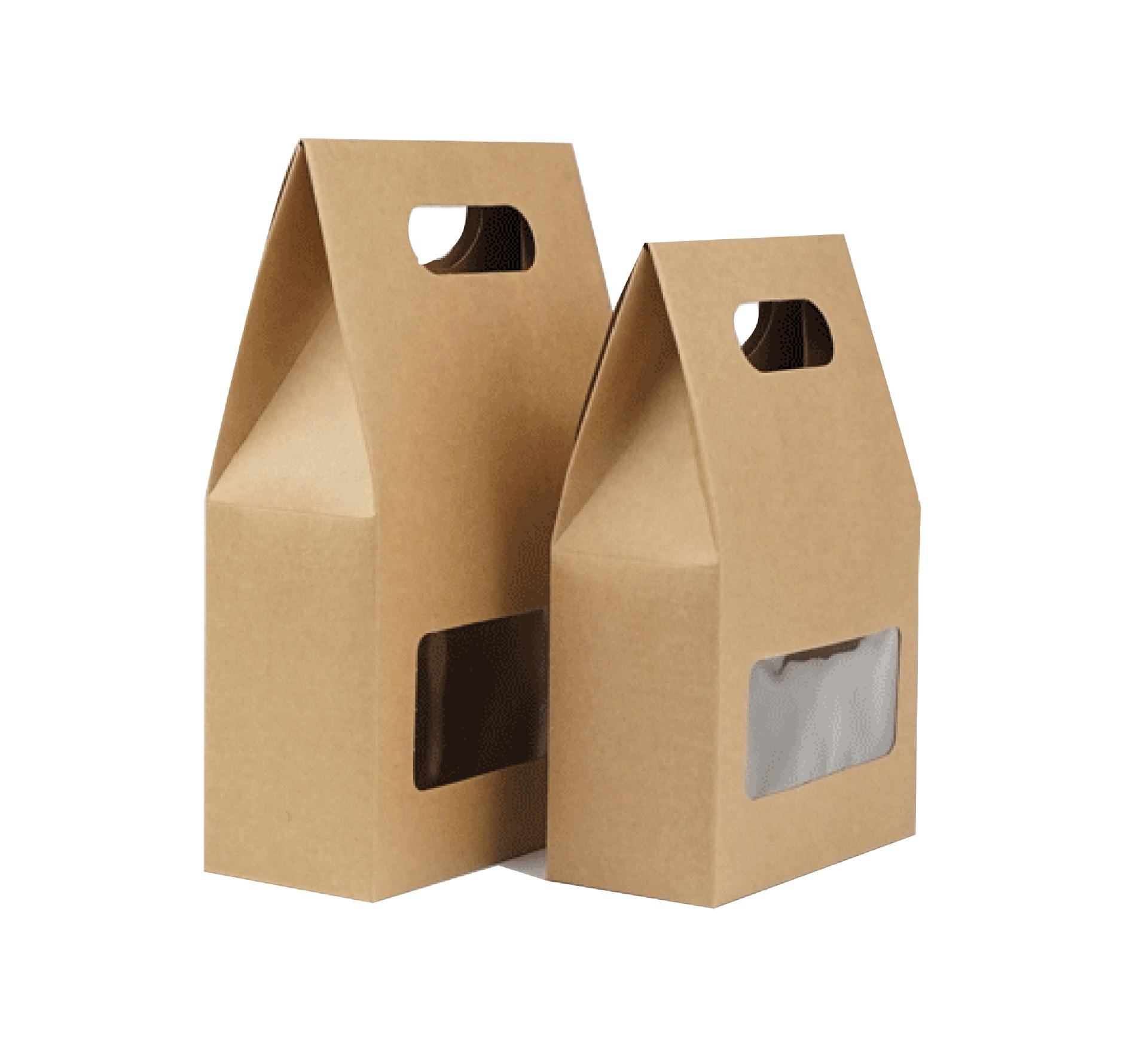 创意环保牛皮纸盒开窗礼品盒定做 通用折叠坚果茶叶包装盒定制