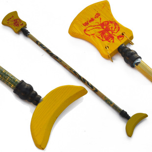 地摊热卖 西游记兵器摆件 儿童舞台道具 木制刀剑 沙僧月牙铲