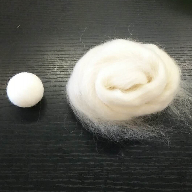 羊毛毡戳戳乐手工diy原料 材料包填充 羊毛条 原毛50s 粗毛条
