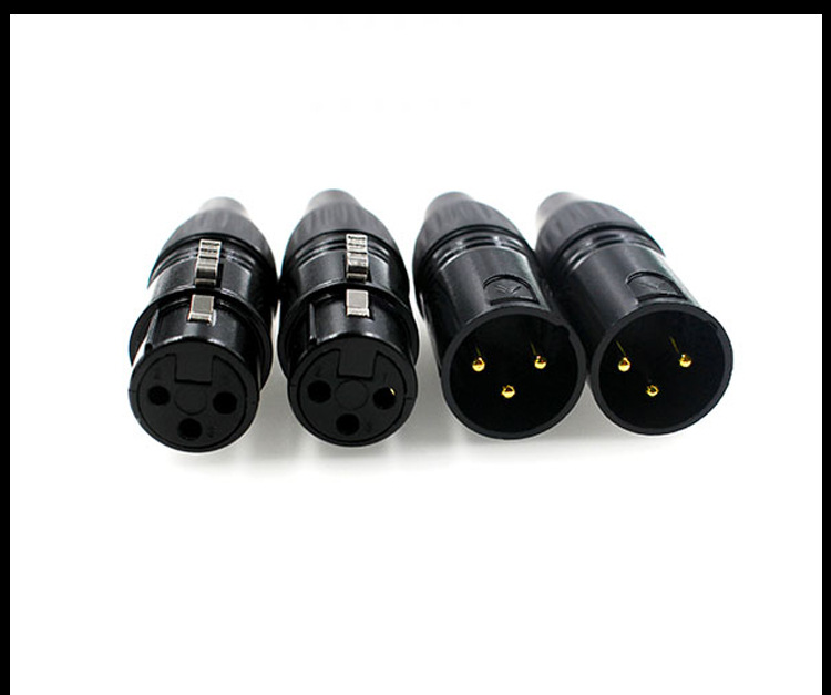 直销3芯卡侬公卡农母插头平衡卡农接头话筒麦克风调音台音频xlr头