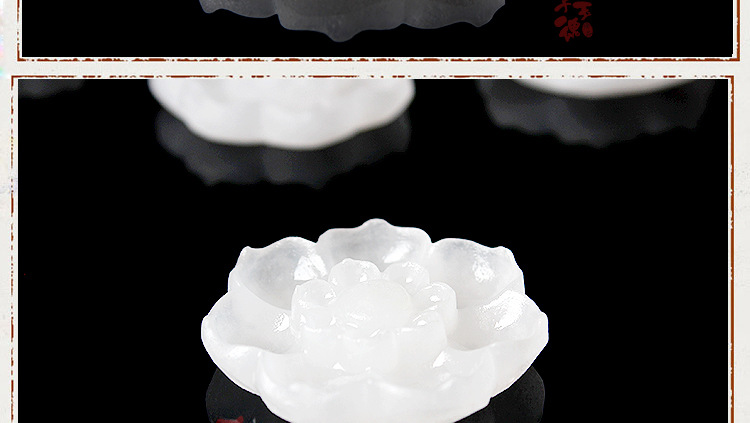 厂家直销天然白玉莲花香插摆件阿富汗玉香器寺庙礼佛供佛工艺礼品