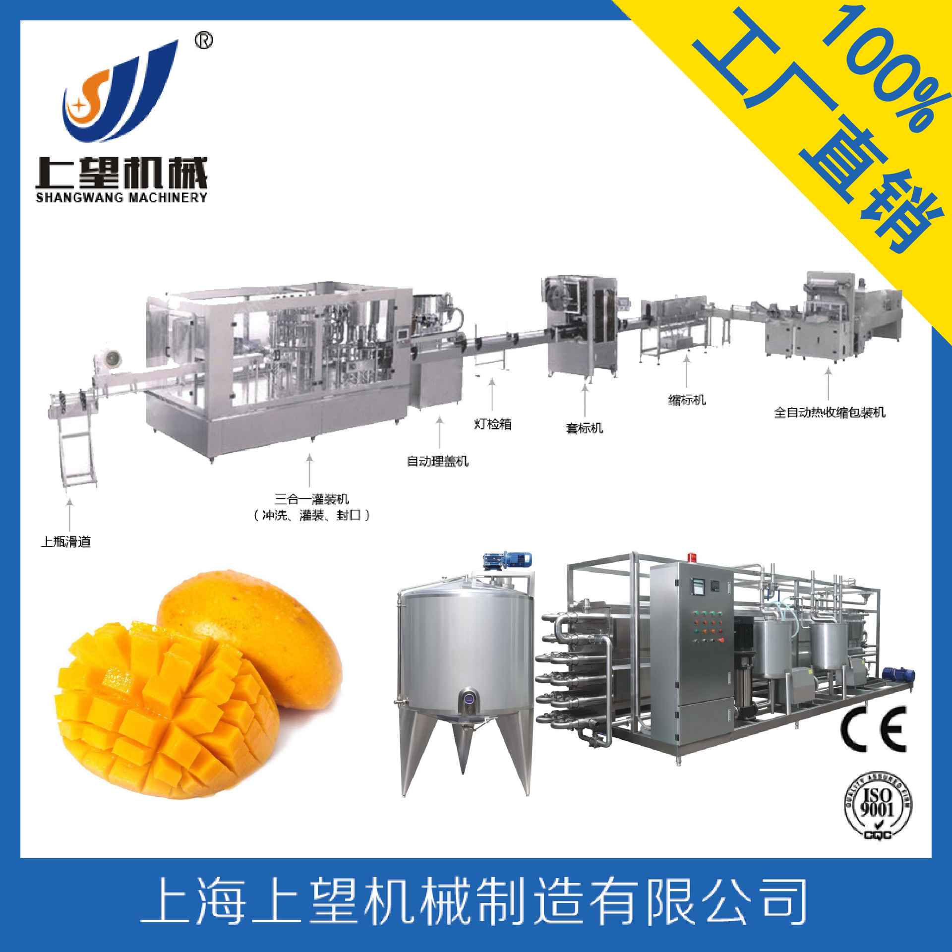 芒果汁生产线 芒果饮料生产设备 果汁饮料生产线