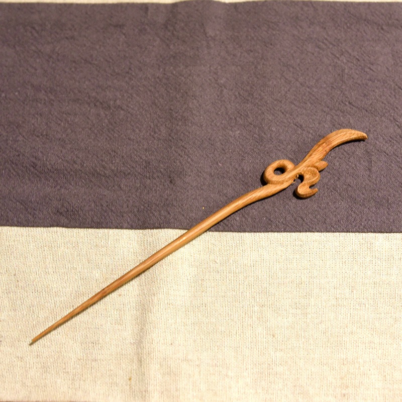 弄竹堂 纯手工竹编发髻发簪 传统竹编工艺发簪 竹编簪 民族发簪