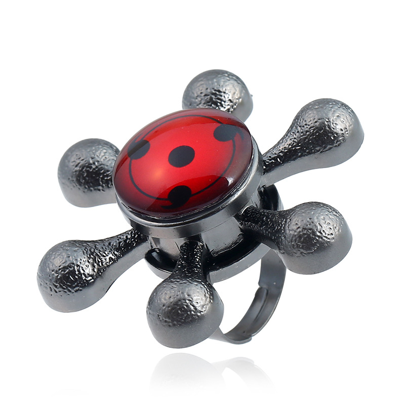 戒指陀螺 欧美新款创意宝石戒指陀螺 六角转轮旋转戒指陀螺