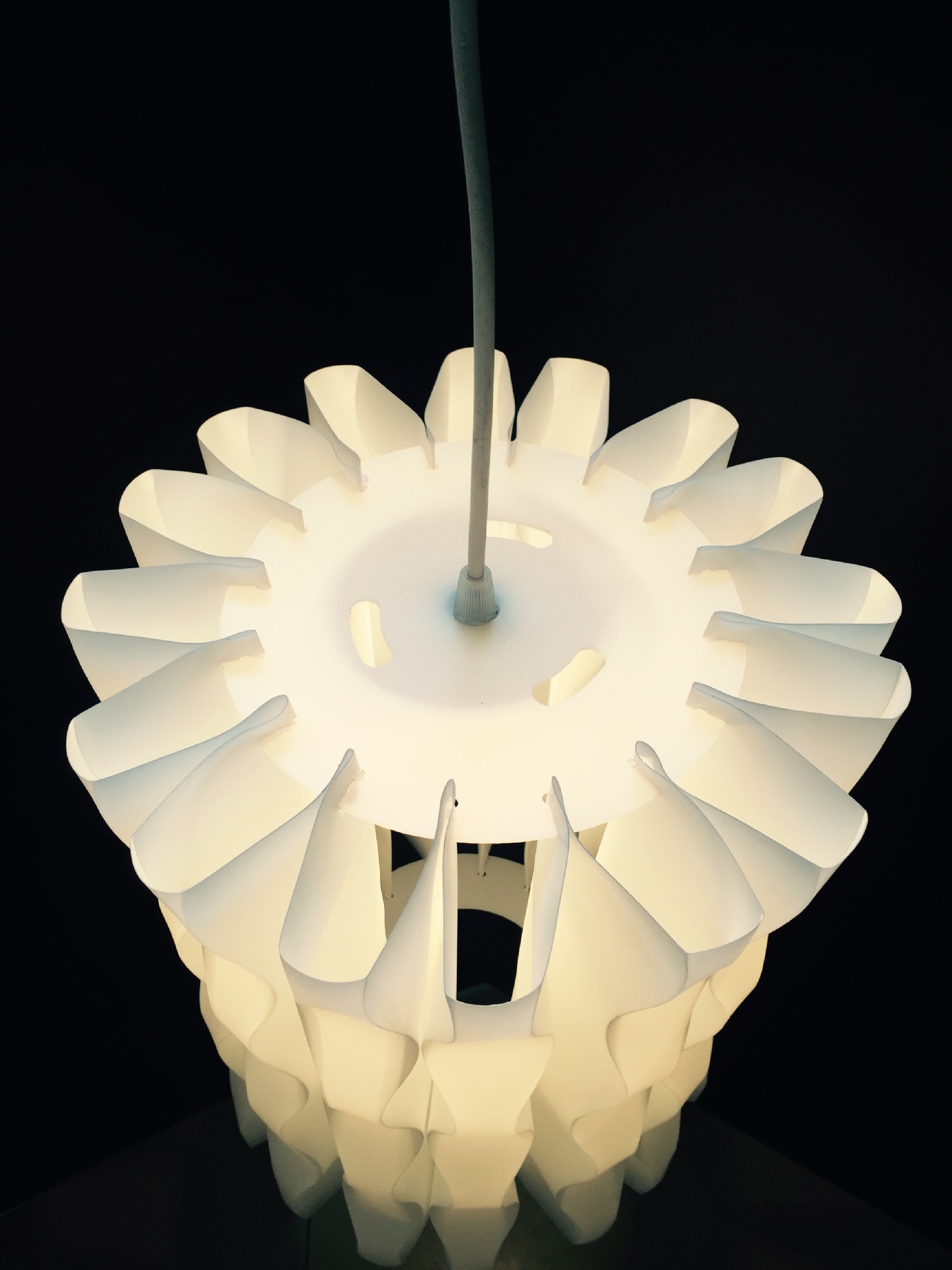 加工定制批发 pp塑料灯罩 diy创意灯罩 波浪圆柱吊灯