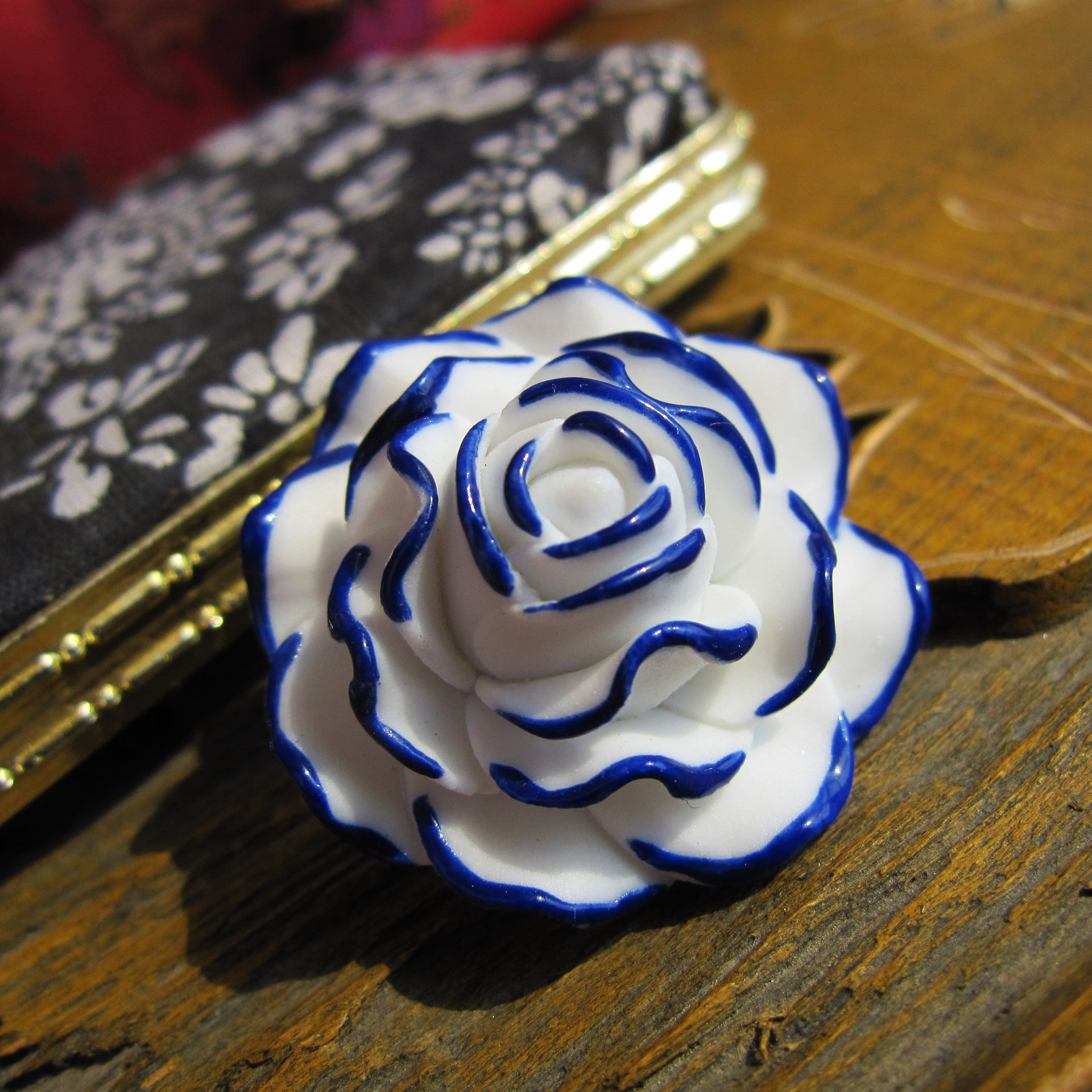 花儿胸针 纯手工捏制创意饰品 鲜艳夺人 陶瓷别针胸花 小礼品衣饰