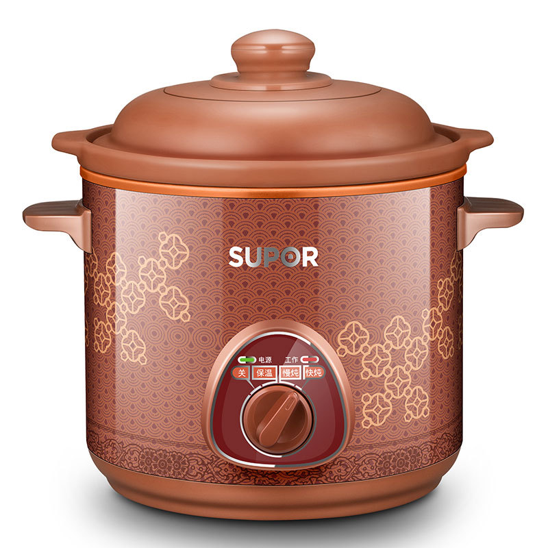 supor/苏泊尔电炖锅 dg30yk801-23 砂锅炖盅煮粥煲汤紫砂陶