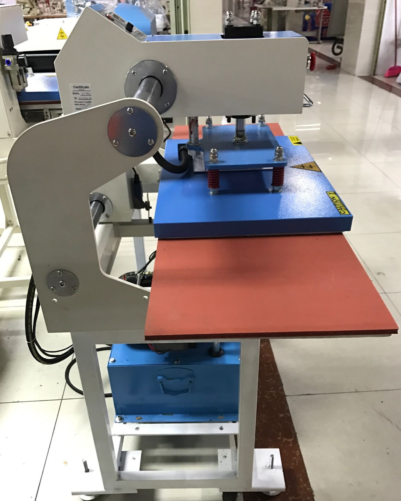 厂家直销 上滑式液压双工位平板烫画机 高压服装t恤热转印机