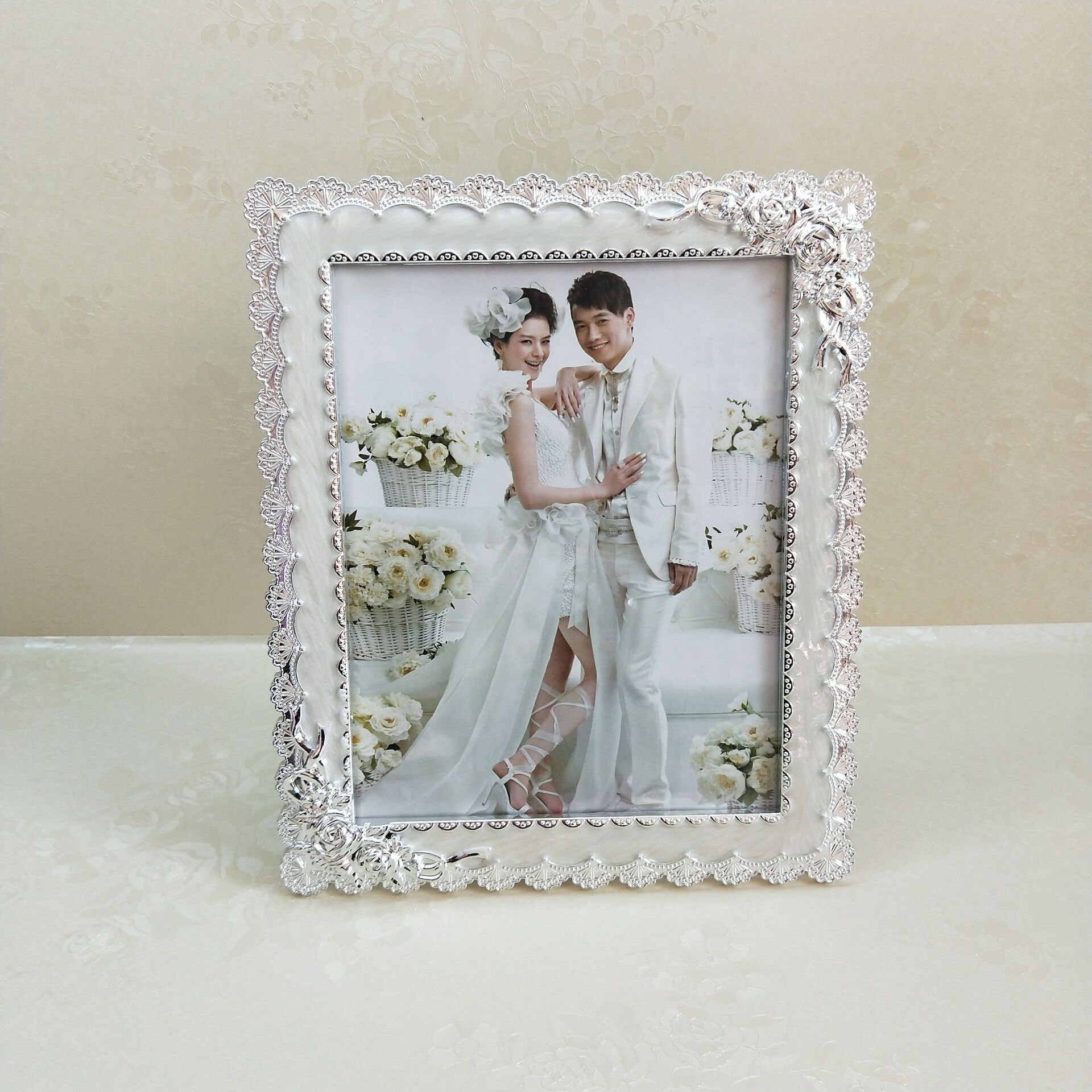 厂家直销影楼相框婚纱照欧式10寸创意摆台儿童婚纱影楼相框批发