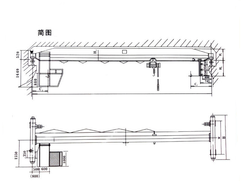 上海锐乾 供应ld电动单梁 厂家供应起重机欧式悬挂起重机小型行车