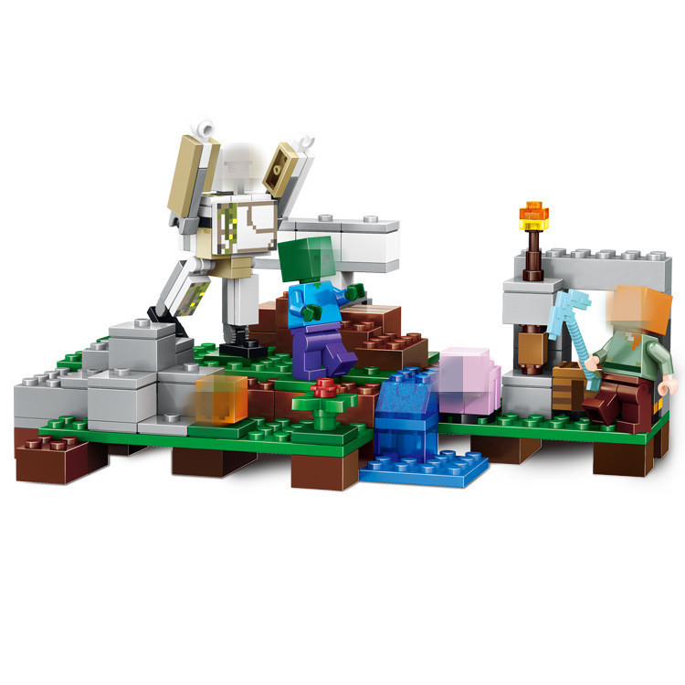 将牌新品79280类似79258铁傀儡小屋积木人仔男孩益智玩具