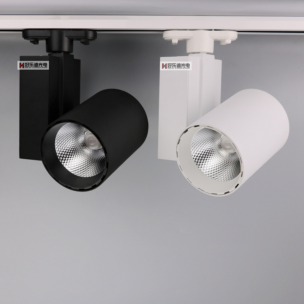 厂家直销服装店led轨道射灯30w 飞利浦电源cob导轨射灯批发零售