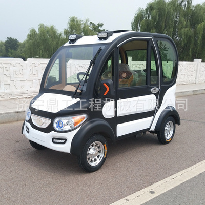 木叶村 全封闭式电动四轮车代步车接送小孩新能源电动车包邮