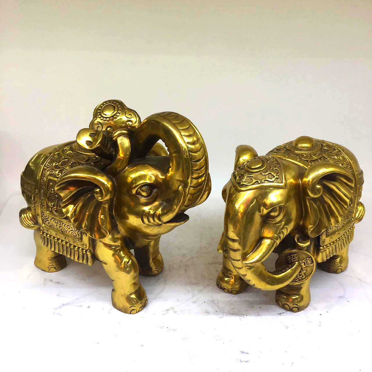 开光摆件工艺品鎏金纯铜大象铜象铜招财象铜风水吉祥如意吸水象