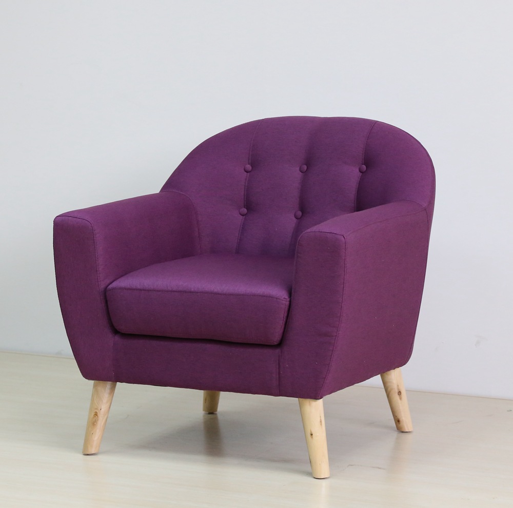 工厂直销欧式单人沙发椅布艺沙发椅老虎椅休闲椅卧室椅配套脚踏