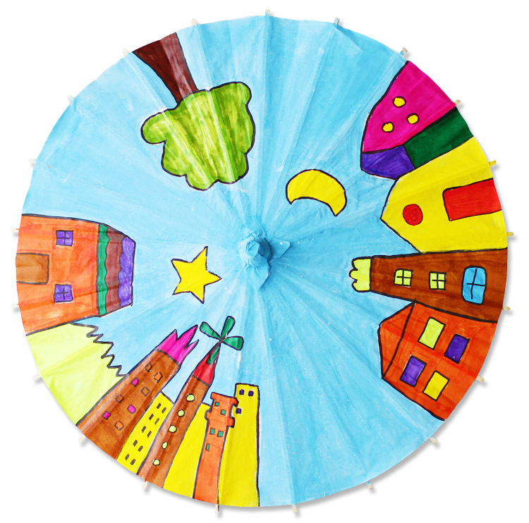幼儿园伞面绘画图案图片