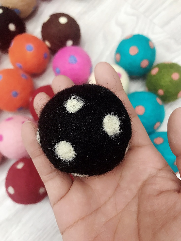 0cm加点球羊毛毡彩球戳戳乐手工diy饰品花艺配件材料圣诞挂件