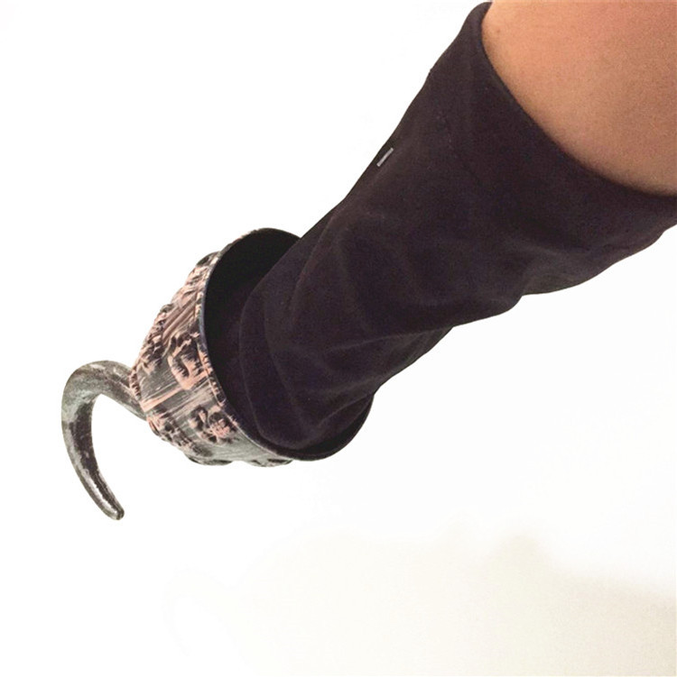 万圣节装扮道具海盗船长鹰吊钩 无手惊悚手钩 舞会化妆套手弯钩