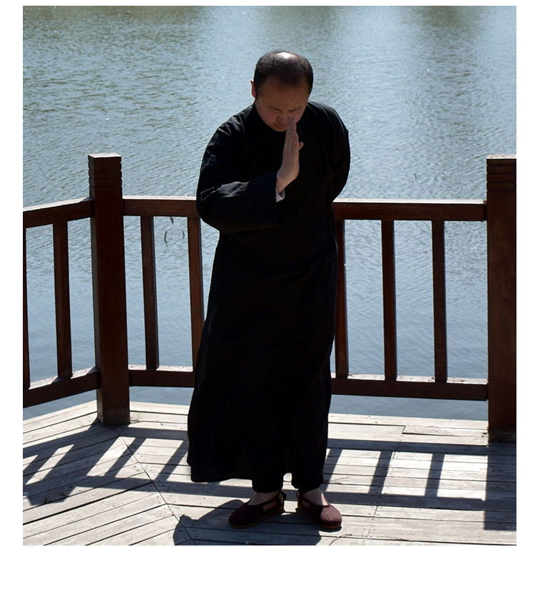 少林和尚衣服长衫僧袍俗家弟子居士服装大褂古装僧衣武僧服男成人