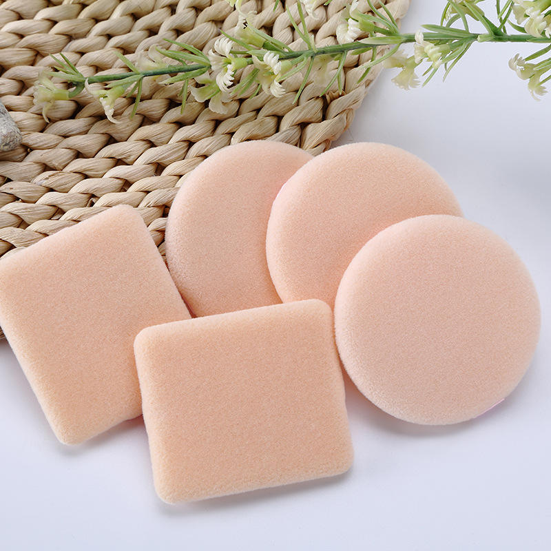 白色肤色植绒丝带粉扑干粉爽身粉蜜粉扑纯棉超柔细棉厂家直销