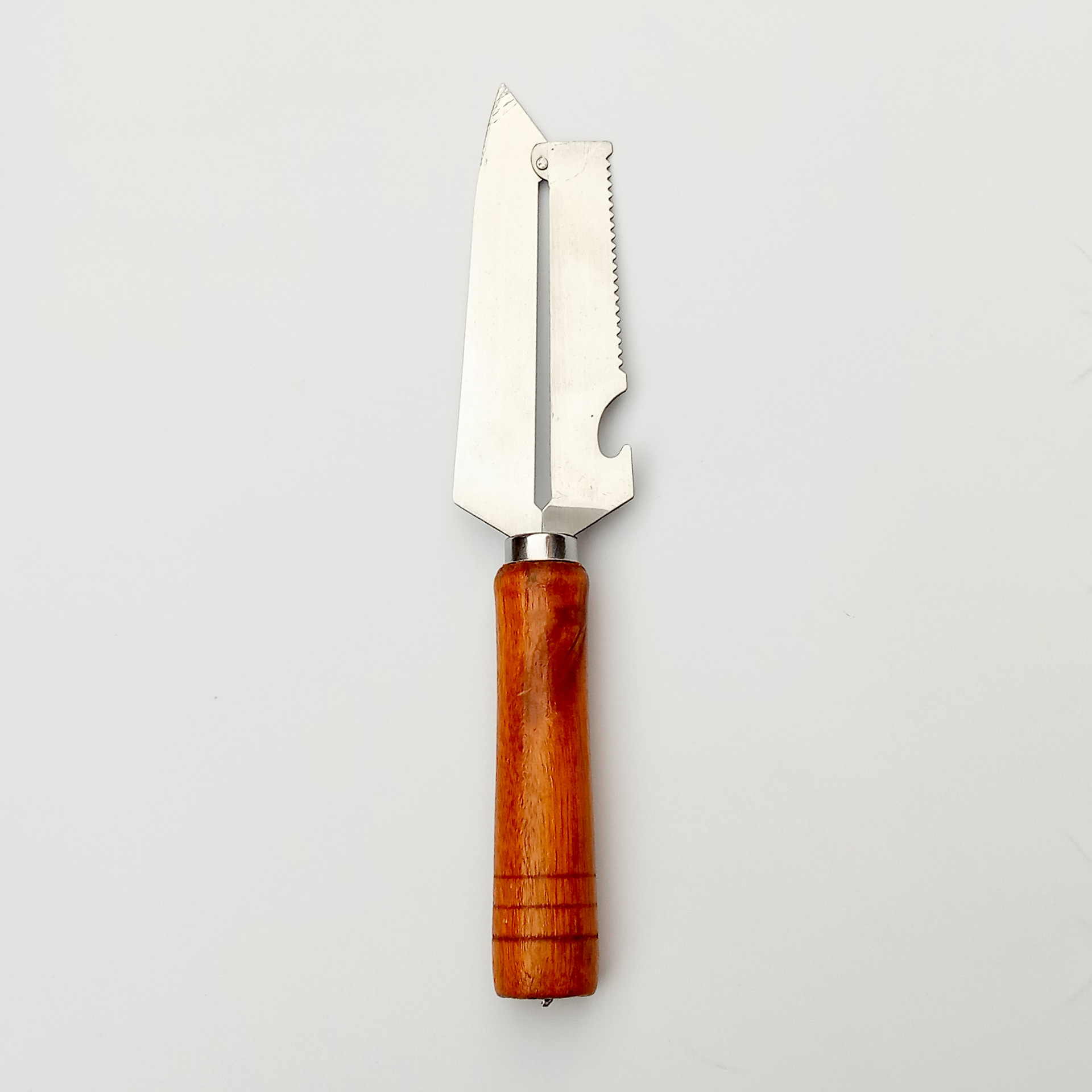 木柄不锈钢多功能打皮刀 瓜刨 甘蔗刀