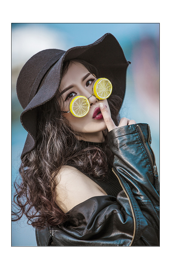 景区热卖创意diy柠檬眼镜 婚纱摄影沙滩海景道具影楼萌妹拍照眼镜