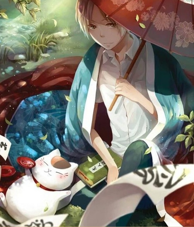 21cm高夏目友人帐动漫周边亚克力大立牌摆件定制猫咪老师漫展货源