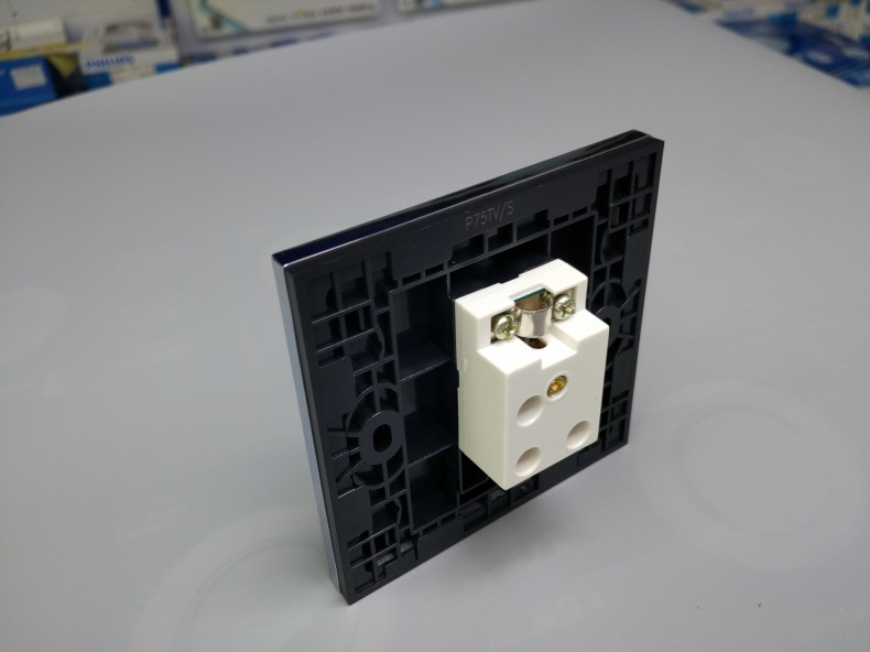 俊朗 拉丝钢系列86型墙壁曲架开关插座面板套装三联四开单控双控