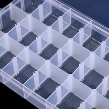 可拆18格收纳盒子 透明PP塑料盒元件盒零件包装配件盒首饰展示盒