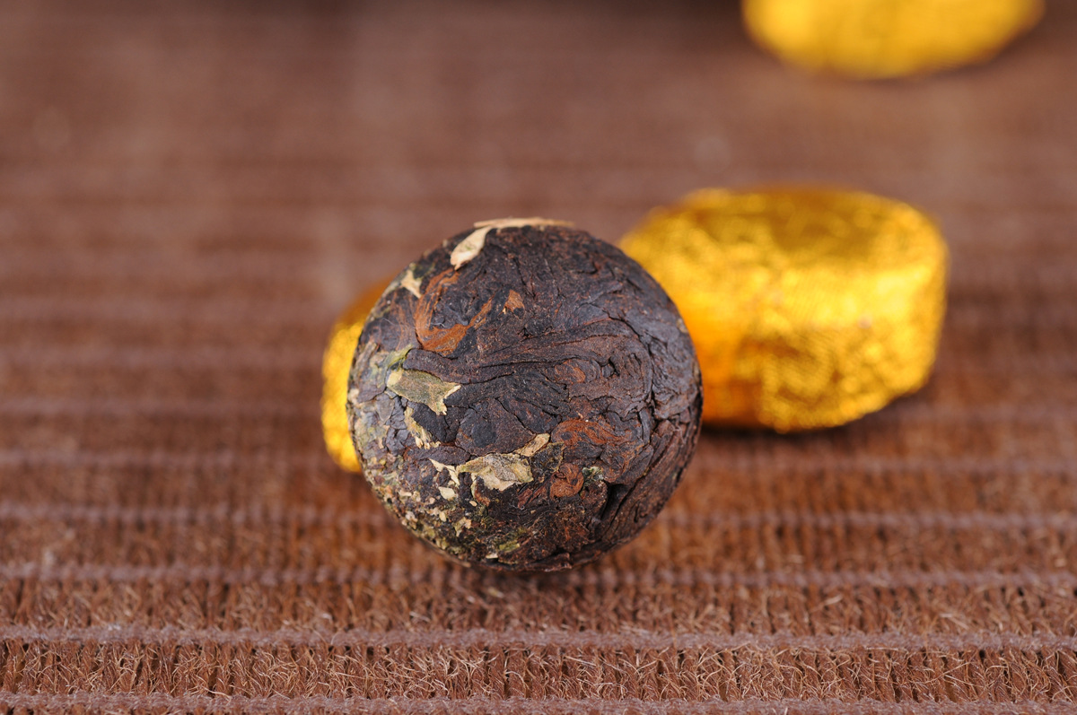 大量批发云南普洱茶叶糯香小金沱 (金锡) 熟茶 迷你小沱茶500克