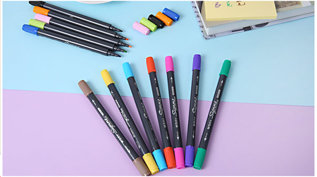 晨光 马克笔(24色套装)赛美专业水溶性双头马克笔 24色