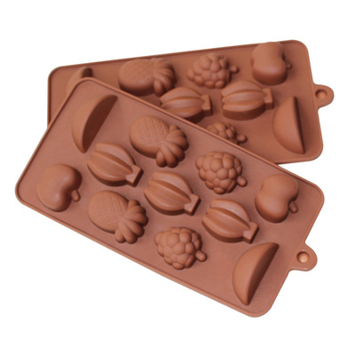 水果巧克力模具 diy烘焙模具 硅胶蛋糕模具 手工皂模具 水果组合