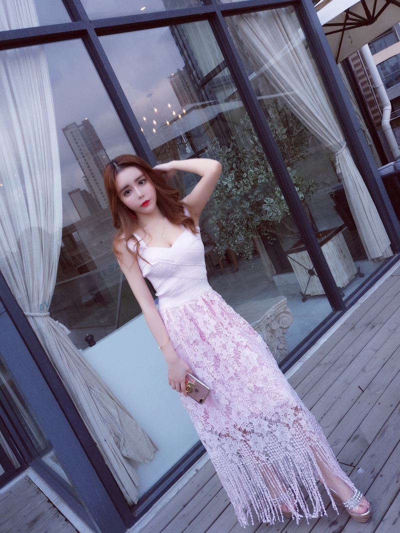 夏季新款时尚女装泰国潮牌旅游吊带性感长裙连衣裙